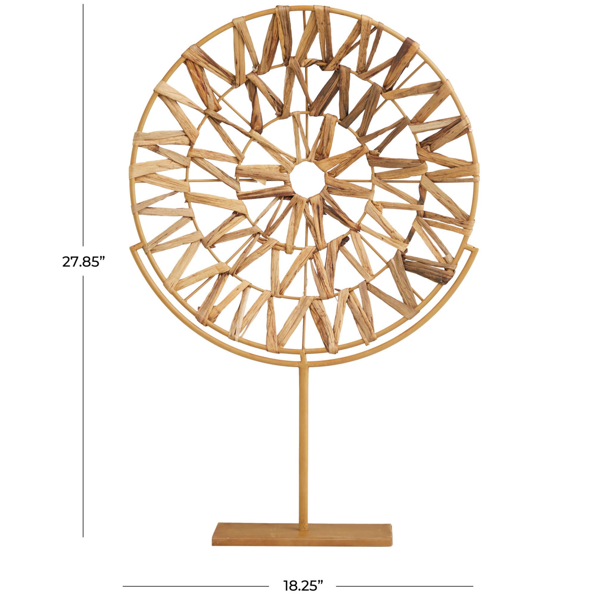28" Brown Metal Abstract Sculpture
